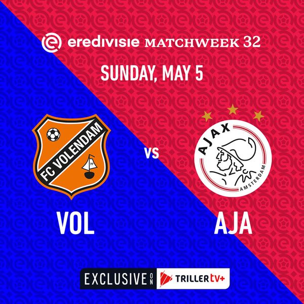 Eredivisie Fc Volendam Vs Ajax Official Replay Trillertv