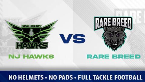 A7FL Football: Rare Breed vs NJ Hawks (Week 2 Replay)