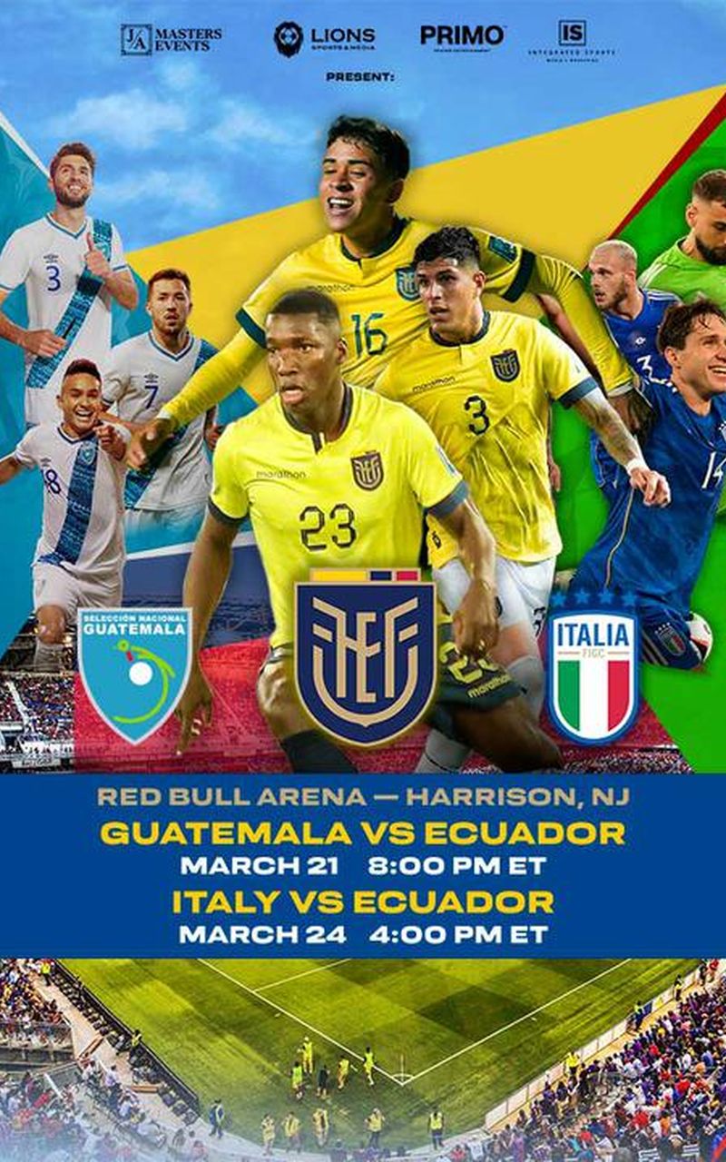 International Soccer Friendly Bundle Ecuador vs Guatemala Italy vs